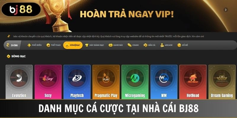 Khám phá danh mục game hot có nhiều lượt chơi tại BJ88
